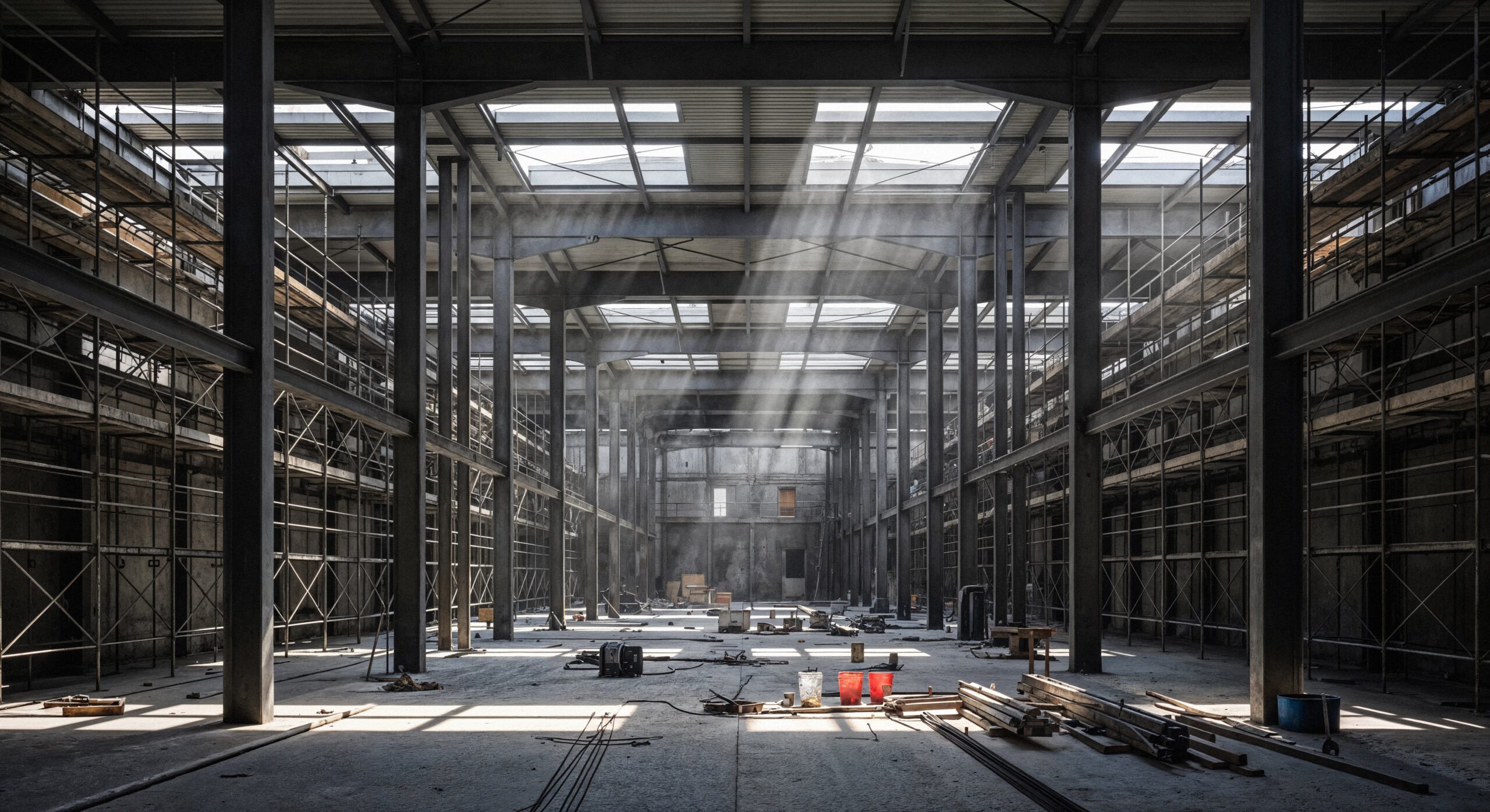industrial-interior-with-sunlight-streaming-through-skylights
